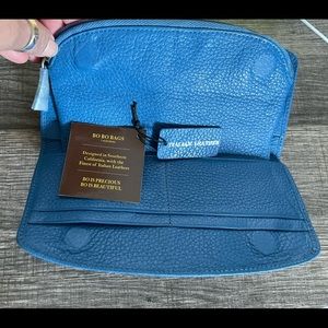 New Small light blue wallet Bo Bo Bags from California Italian Leather,h…